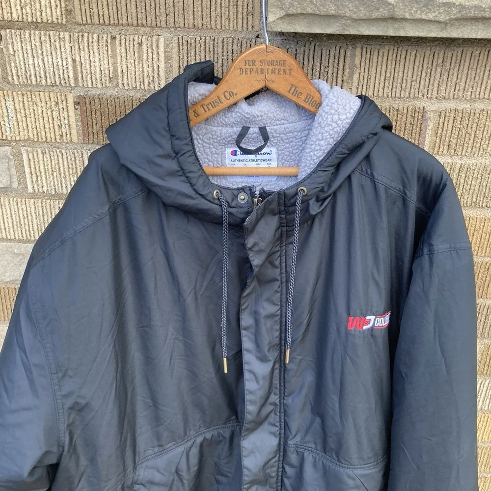 Washington & Jefferson Presidents W&J Mens XL‎ Champion Hood Fleece Lined Jacket